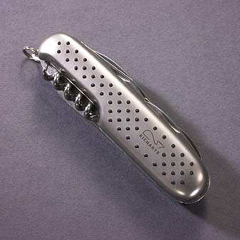 Reisemesser aus Edelstahl mit Große und kleine Klinge, Schere, Flaschenöffner-Schraub Mal ein vernünftiges Taschenmesser. Keine roten Plastik-Griffschalen.