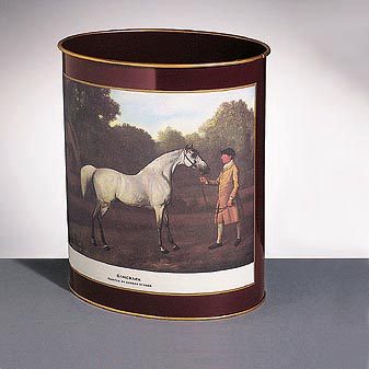  Der englische Schimmel "Gimcrack" auf lackiertem Weißblech.