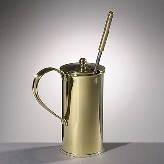 Messing Kaminanzünder Statt Zeitungspapier. Funktioniert und sieht gut aus.