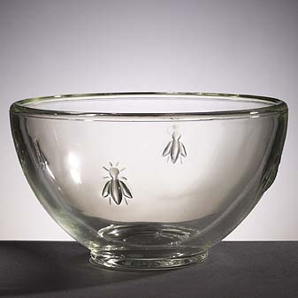 Glasschale mit Bienen Für Café au lait, Müsli, oder Obstsalat.