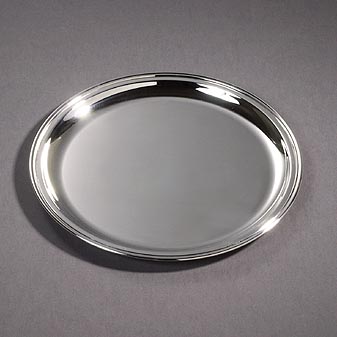 Rundes Silbertablett 20 cm Tablett in mittlerer Größe z.B. für silberne Schnapsbecher.