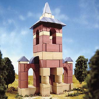 Anker Steinbaukasten Nr. 6 Aus Quarzsand, Kreide und Leinöl. Schwer, glatt und winkeltreu.