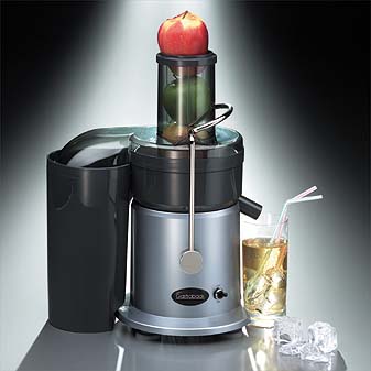 Entsafter Zentrifuge Schnell große Mengen Saft, sogar aus ganzen Früchten und Gemüse.