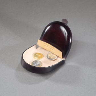 Portemonnaie bzw. Geldbörse: Leder-Schüttelbörse Für einen schnellen Überblick über die Münzen. Mit Geldscheinfach.