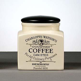 Kaffeedose 0,8l Charl. Watson Mehr als 1 Pfund Kaffee in einem tradtionell getöpferten Tongefäß.