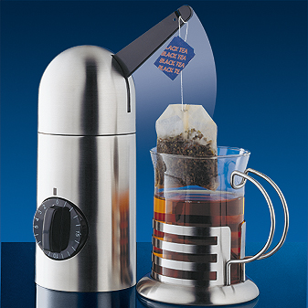 Teaboy Edelstahl Der Teebeutel zieht exakt die vorgegebene Zeit.