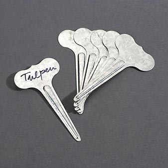 Pflanzenstecker verzinktem Stahlblech (6 Stück) Damit Sie wissen, was Ihnen blüht. Zum Wiederbeschriften.