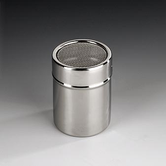 Netzstreuer Edelstahl Maschenweite 1 mm. Für Puderzucker oder Zimt.