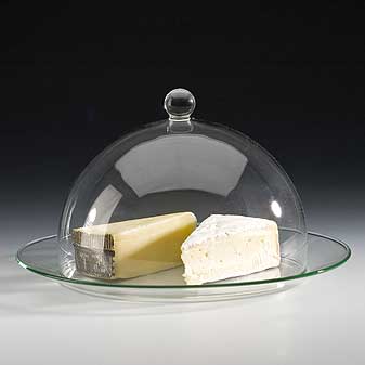 Käseglocke Jenaer Glas Auch der Teller ist aus Glas und deshalb leicht zu reinigen.