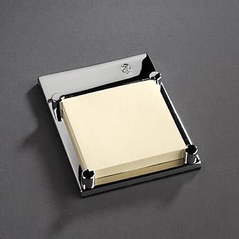 post-it Halter von El Casco aus Chrom Eine Heimat für die Haftnotizen. 7,8 x 7,8 cm.