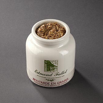 Grober Dijonsenf, Tontopf Grobkörnig nach alter Art, sogenannter Rôtisseur-Senf.