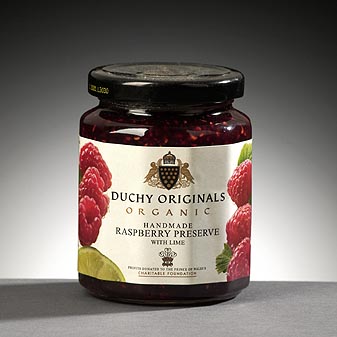  Fruchtaufstrich aus Himbeeren aus ökologischem Anbau mit Limone.