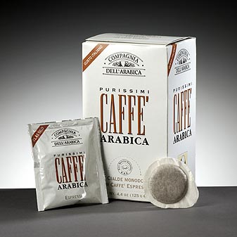 Espresso Arabica 18 Pads Espresso im runden Filterbeutel für Maschinen mit E.S.E.-System.
