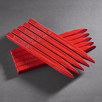 Auf hergebrachte Weise Papier "versiegeln". Auch zum Basteln.