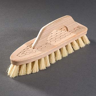 Waschbürste mit Griff Große Waschbürste für den Haushalt aus Naturfasern und Buchenholz.