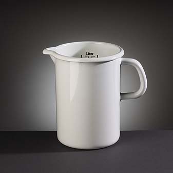 Emaille-Küchenmaß 1,0l Von Riess aus Österreich. Emaille-Produktion seit über 70 Jahren.