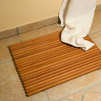 Rhomtuft Holzvorleger 45x60 Massiert die Füße.