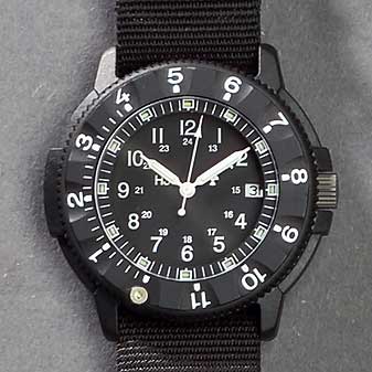 Uhr H3 Navigator Datum Selbstleuchtendes Zifferblatt. 100.000 x von der US-Army bestellt.