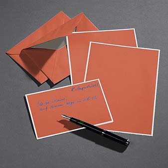 Briefpapier terracotta original von Crown Mill Ideal für kleine Korrespondenz und ideal als Geschenk.