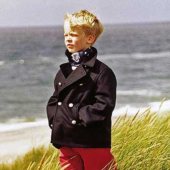 Fischerjacke Caban Gr. 104-110 Klassische bretonische Fischerjacke. Schnitt für Kinder angepaßt.