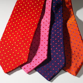 LACO Krawatten mit Tupfen 1 Handgefertigte Seiden - Krawatten 