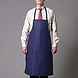 Blaue Baumwoll-Schürze Diese Schürze ist in allen Lagen 