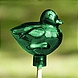 Rosenkugel Ente grün für den Garten Aus durchgefärbtem Glas mit hochwertiger Verspiegelung.