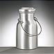 Aluminium-Milchkanne Für 2 Liter frisch Gemolkenes.