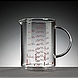 Meßbecher 1 Liter Jenaer Glas Hitzebeständig, spülmaschinen und mikrowellengeeignet, bruchfest.
