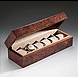 Sammel-Kasten aus Holz für 6 Uhren Die Uhrenträger und die Innenflächen sind mit Samt kaschiert.