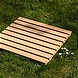 Holzmatte für Gartendusche Aus unverrotbarem Kambala-Hartholz.