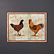 4 Gr. Tischsets Roosters Große Tafelsets im Format 40 x 29,5 cm mit provencalischen Hähnen.