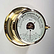Hermle Barometer + Thermometer Kompakte Wetterstation mit Messinggehäuse und Kristallglas.