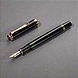 Pelikan Füllhalter 400 schwarz Schwarz mit goldplattierten Beschlägen. 14 Karat Goldfeder.